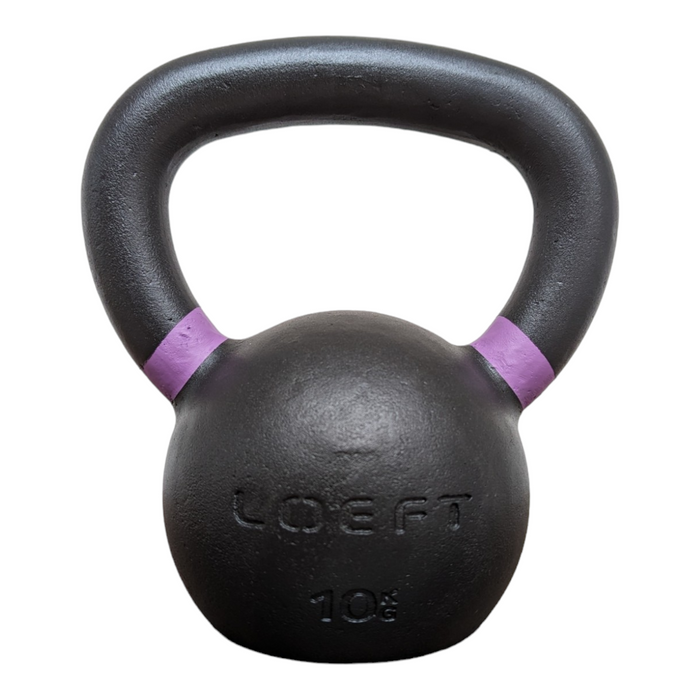 LOEFT Classic Steel sort Kettlebell - 10 kg. Støbejerns kettlebell