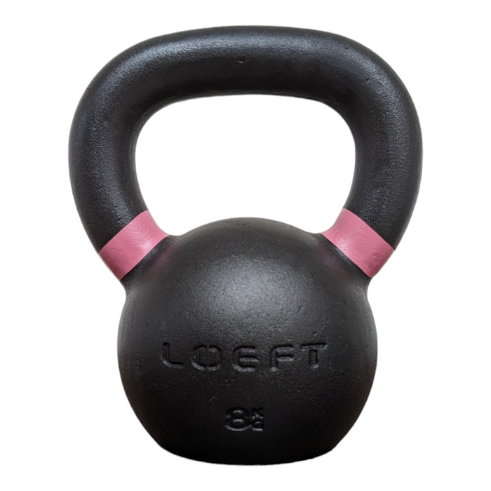 LOEFT Classic Steel sort Kettlebell - 8 kg, støbejerns kettlebell