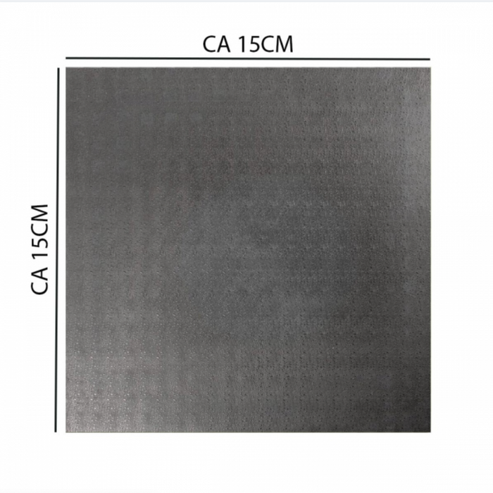 Vareprøve – Sort Vulkaniseret Gummigulv 17 mm (ca. 15 x 15 cm)