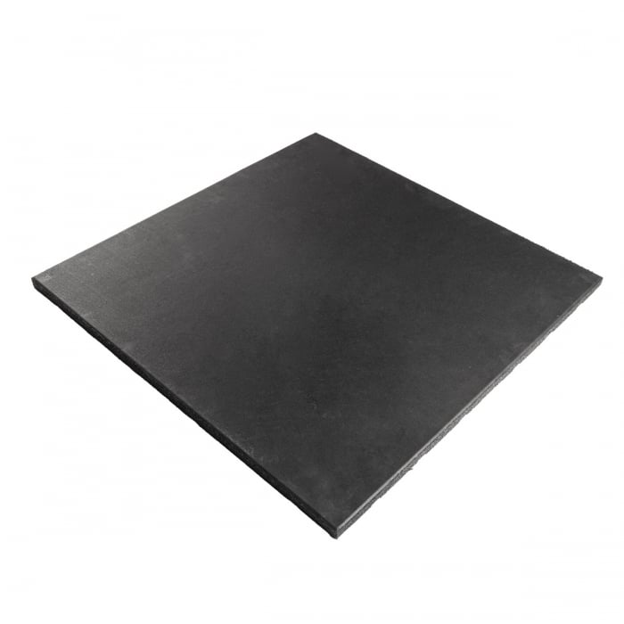 Sort Gummigulv 1x1 m – Ekstra glat overflade, 20–30 mm