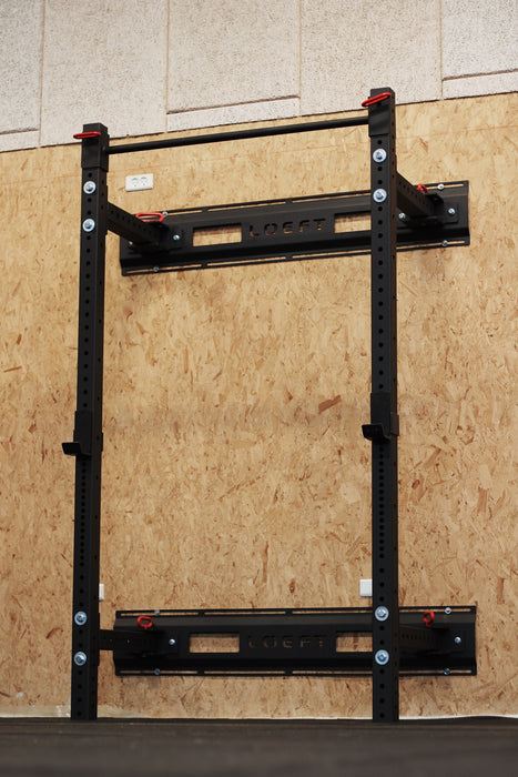 Foldbart squat rack til hjemmetræning, PT-studie eller fitnesscenter, med pull-up bar