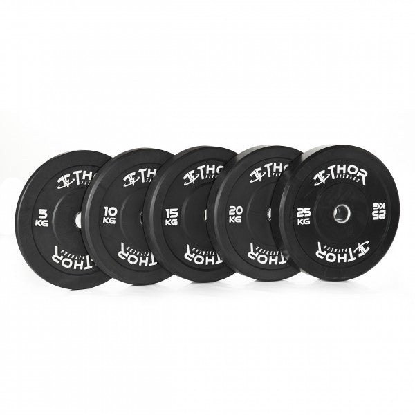 Thor Fitness Bumperplates i sort