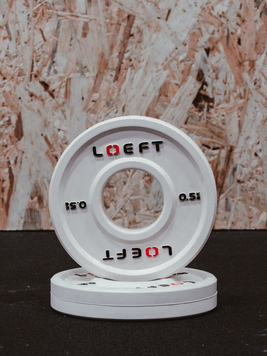 50mm Fractional plates i farve - vægtskive 0,5 kg