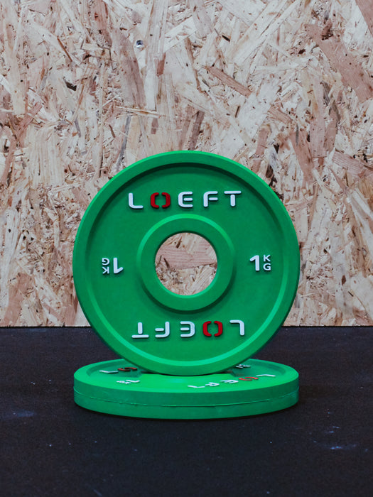 50mm Fractional plates i farve - vægtskive 1 kg