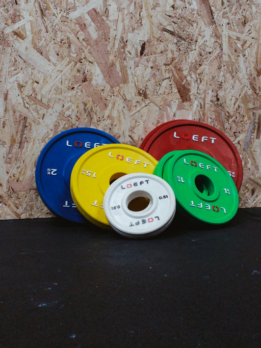 50mm Fractional plates i farve - vægtskive i små kg