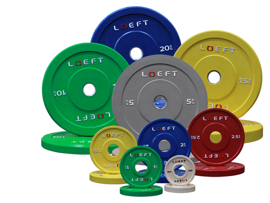 50mm bumper plates i farve - vægtskive til olympisk vægtstang