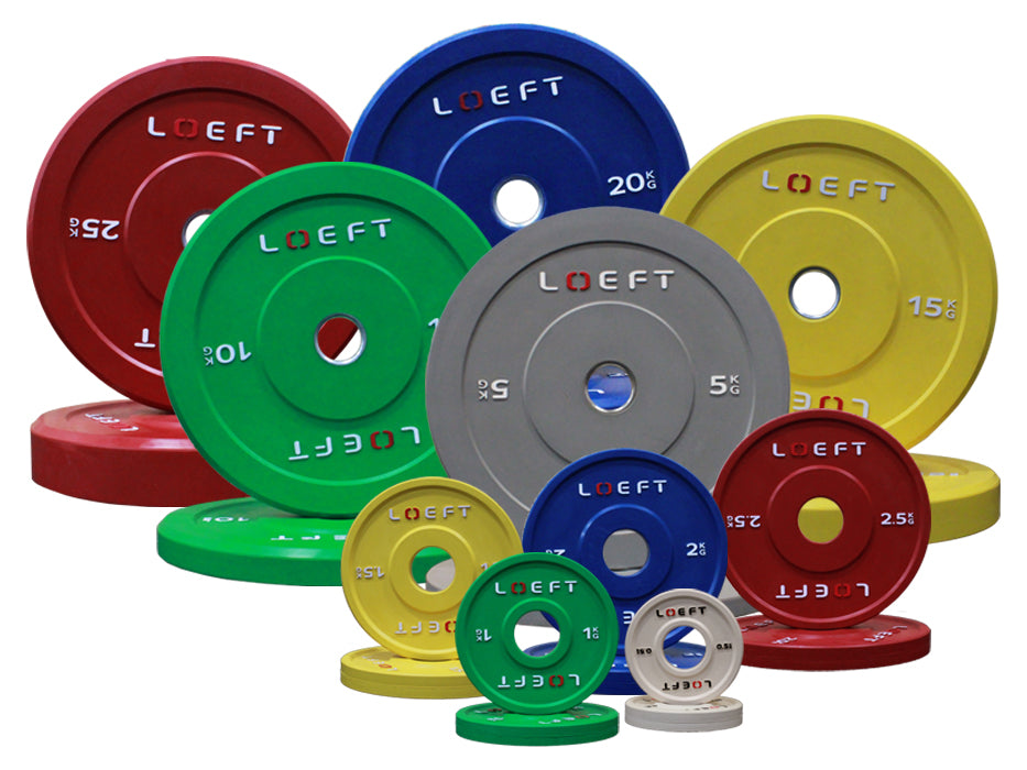 50mm bumper plates i farve - vægtskive til olympisk vægtstang