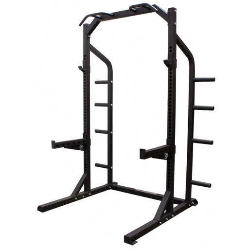 Half Rack med pull-up bar, safetyarms vægtskive holdere