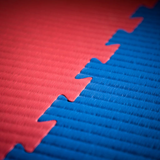Puzzle Gulv 20mm soft rød og blå
