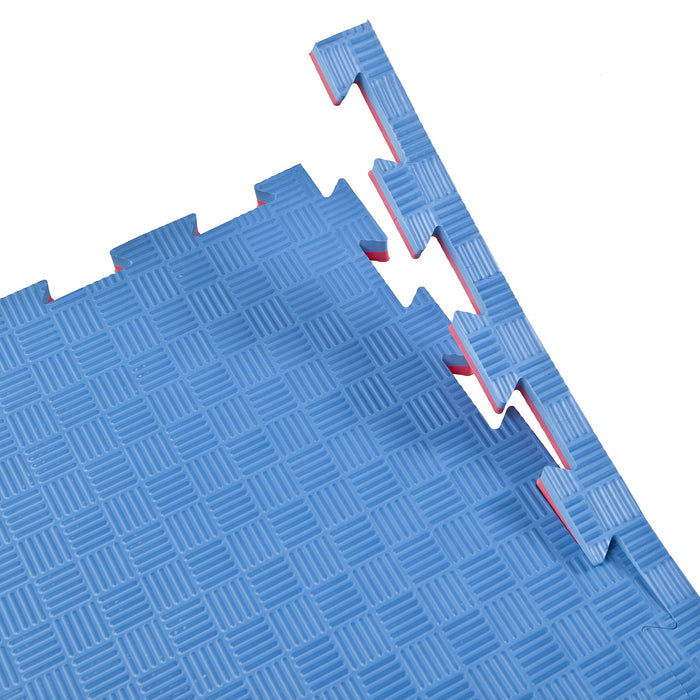 Puzzle Gulv 25mm Medium Blue/Red