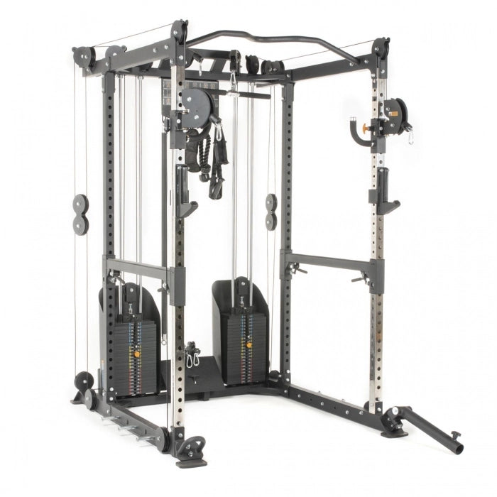 TF Standard Multigym DAP, Rack, komplet løsning med pull up bar, safetyarms, kabeltårn, landmine og squat rack - en alt i en træningsmaskine