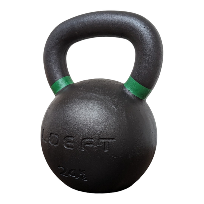 LOEFT Classic Steel sort Kettlebell - 24 kg. Støbejerns kettlebell