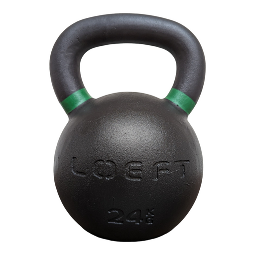 LOEFT Classic Steel sort Kettlebell - 24 kg. Støbejerns kettlebell