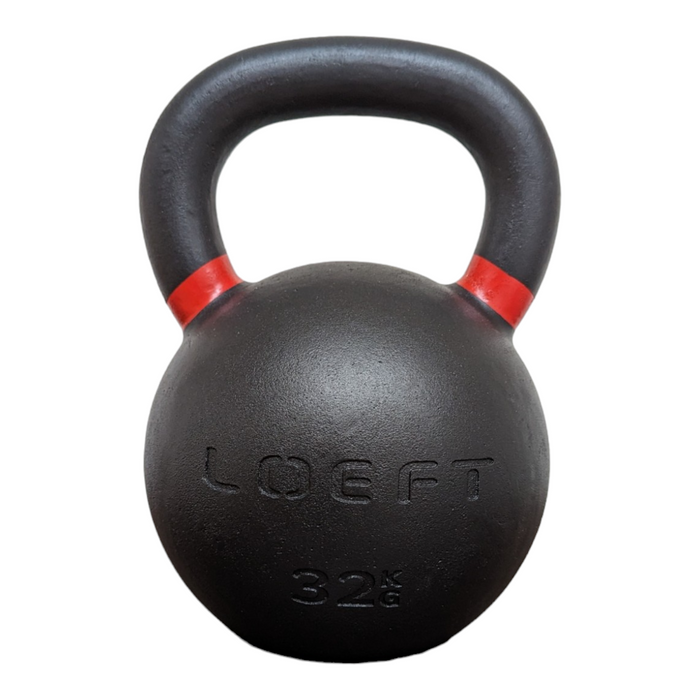 LOEFT Classic Steel sort Kettlebell - 32 kg. Støbejerns kettlebell