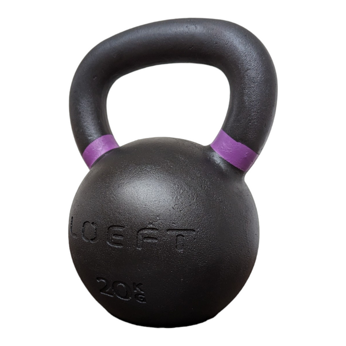 LOEFT Classic Steel sort Kettlebell - 20 kg. Støbejerns kettlebell