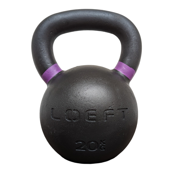 LOEFT Classic Steel sort Kettlebell - 20 kg. Støbejerns kettlebell