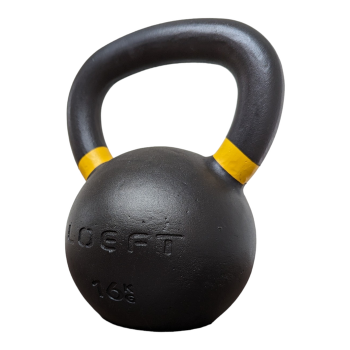 LOEFT Classic Steel sort Kettlebell - 16 kg. Støbejerns kettlebell