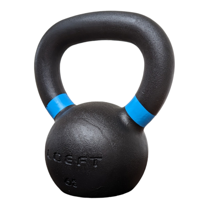 LOEFT Classic Steel sort Kettlebell - 6 kg. Støbejernskettlebell.