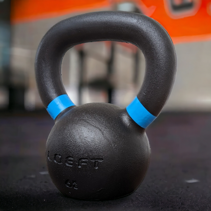 LOEFT Classic Steel sort Kettlebell - 6 kg. Støbejernskettlebell.