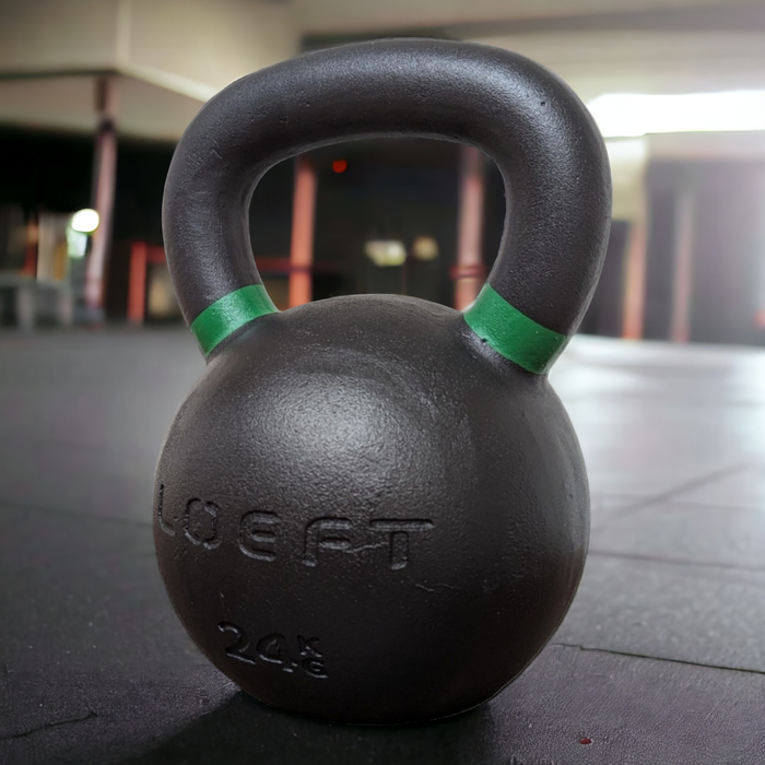 LOEFT Classic Steel sort Kettlebell - 24 kg. Støbejerns kettlebell