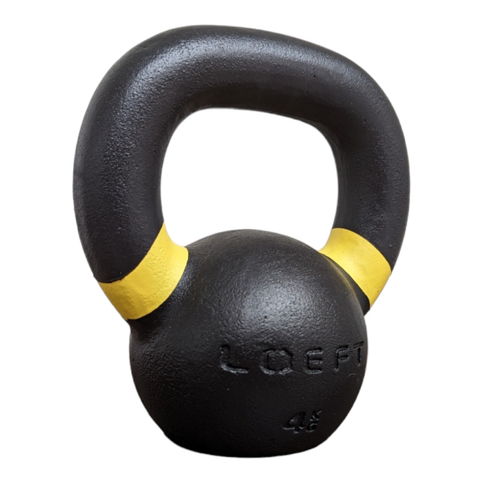 LOEFT Classic Steel sort Kettlebell - 4 kg. Støbejerns kettlebell