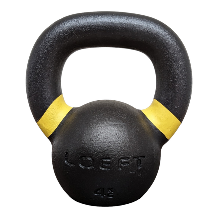 LOEFT Classic Steel sort Kettlebell - 4 kg. Støbejerns kettlebell