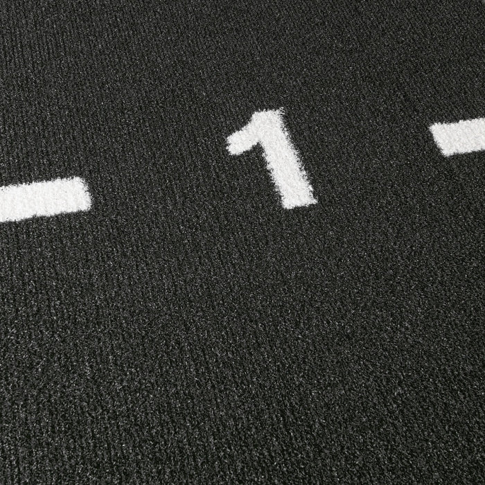 Kunstgræs / Turf 2 x 12 m Sort med påmalede afstande