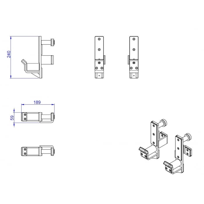 TF R1 Roller J-Hooks Tilt