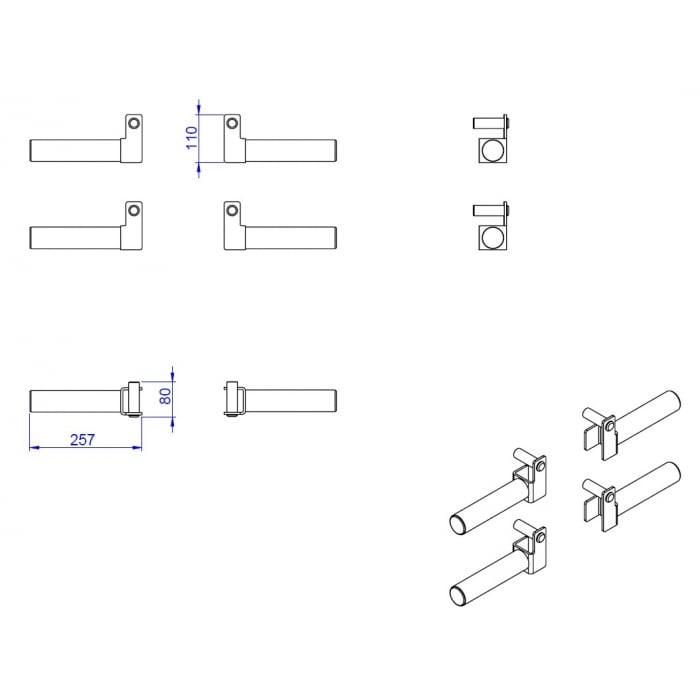 TF R1 Weight Plate Holders (4 stk.)