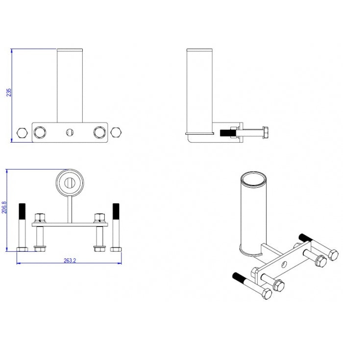 TF R2 Horizontal Barbell Holder