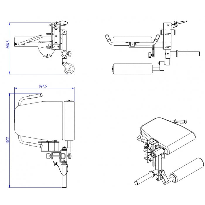 TF R2 Mounted Leg Curl And Extension