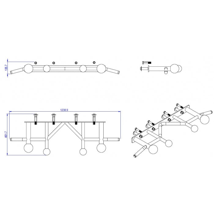 TF R2 Sphere Grip Pull-Up Bar
