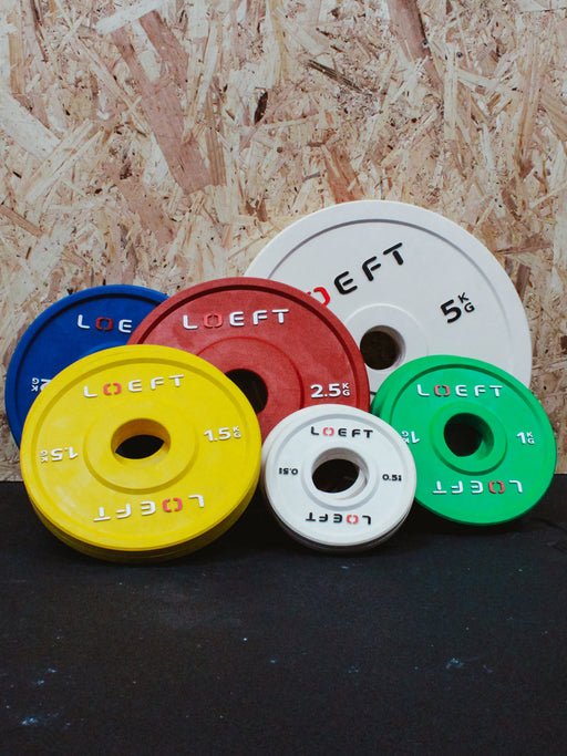 50mm Fractional plates i farve - vægtskive i små kg