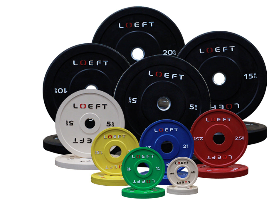 Sorte bumper plates - vægtskive pakke - LOEFT 