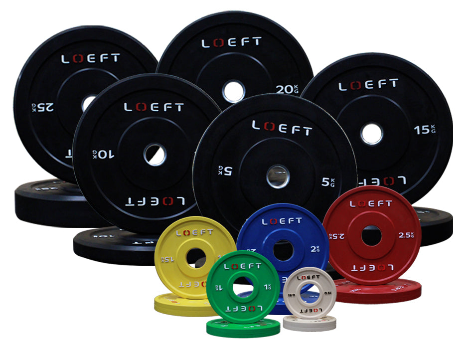 Sorte bumper plates - vægtskive pakke - LOEFT 