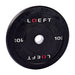 Sorte bumper plates 10kg, olympiske vægtskiver til styrketræning - LOEFT