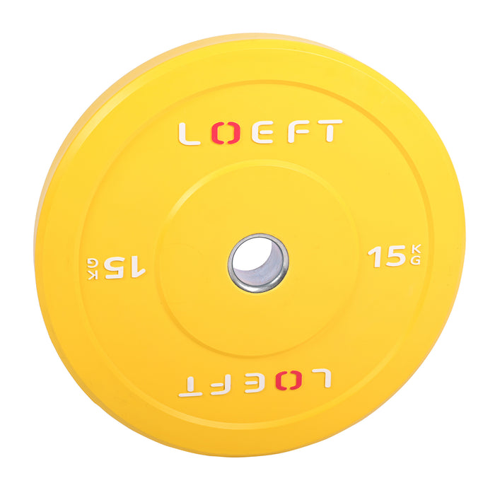 Home Gym pakke | Farvede bumper plates + Cerakote vægtstang | LOEFT | 100-200KG