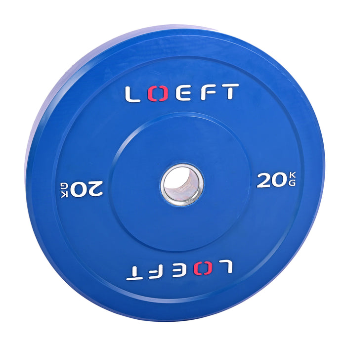 Home Gym pakke | Farvede bumper plates + black oxide vægtstang | LOEFT | 100-200KG