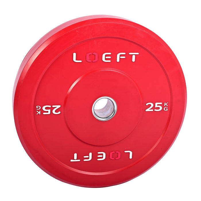Home Gym pakke | Farvede bumper plates + Cerakote vægtstang | LOEFT | 100-200KG
